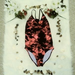 Champion black and pink one piece swimsuit